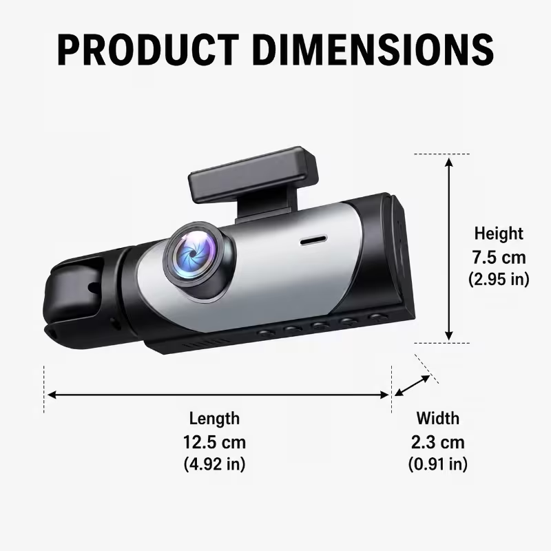 2/3-канальный HD видеорегистра – обзор и цена Panoramic Dash Cam 360