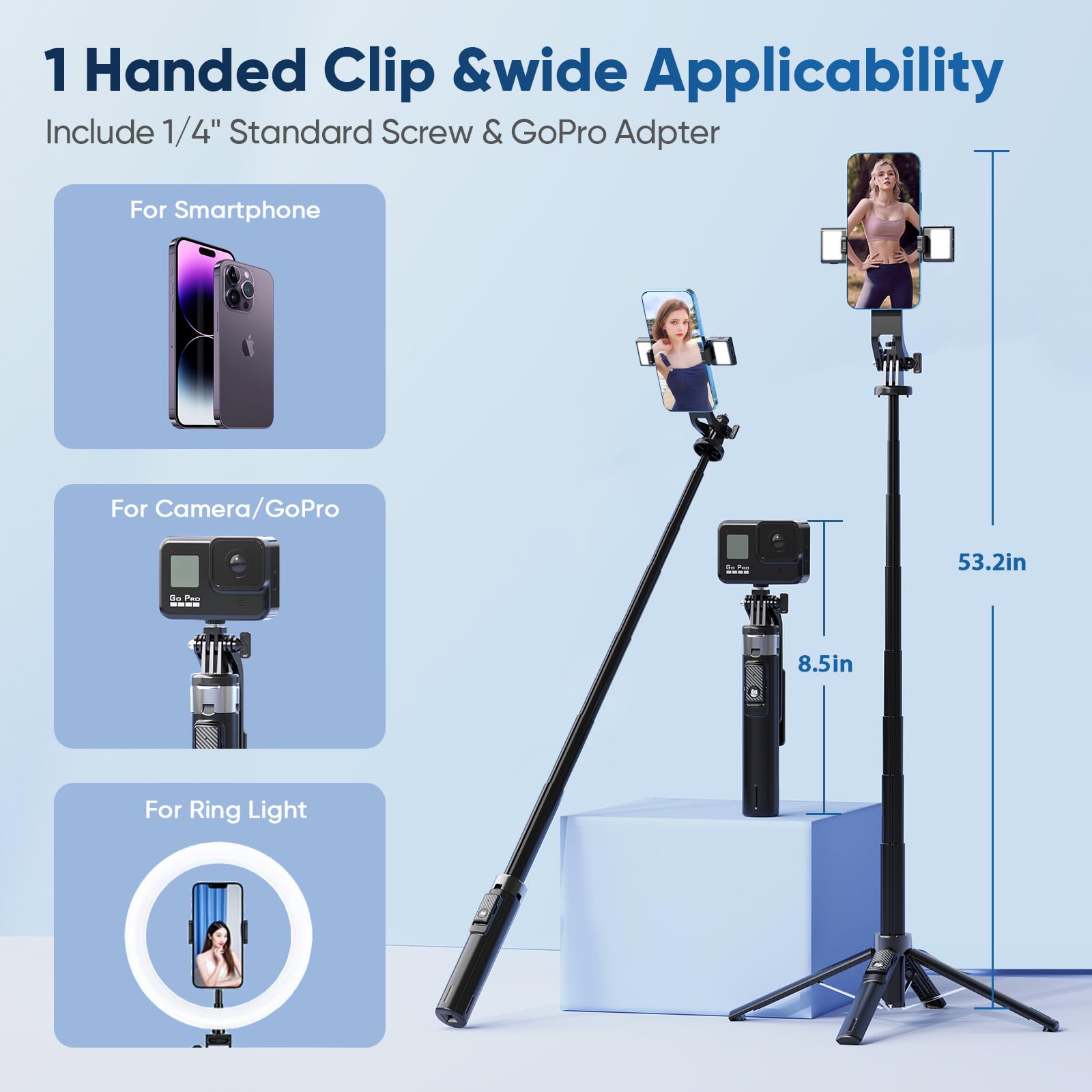 1300 мм беспроводной Bluetooth – обзор и цена Auto Tracking Tripod