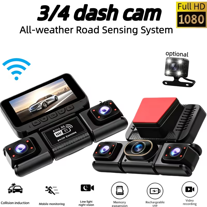 3/4-канальный WiFi 360 °   Пан – обзор и цена Panoramic Dash Cam 360